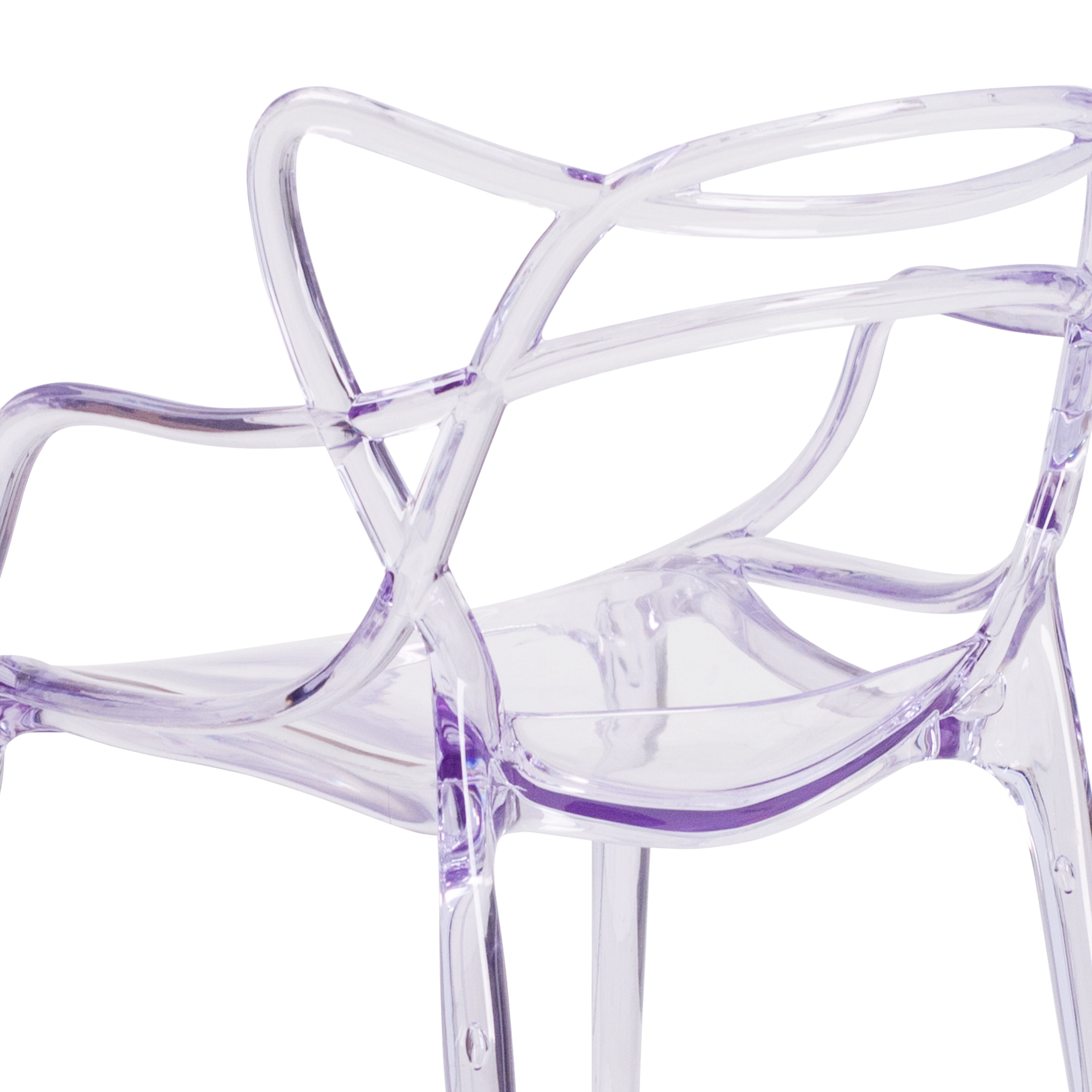 nesting series transparent stacking side chair