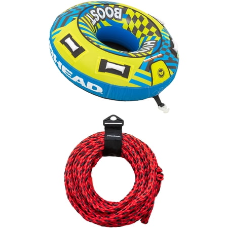 Airhead Hydro Boost 1-Person Towable Tube and Airhead 4 Rider Tow Rope