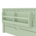 thumbnail image 7 of Bellemave Full Bed with Trundle and Small Stairs, Full Size Platform Bed Frame with Rail and Bookshelf, Wooden Montessori Floor Bed No Box Spring Needed,Green, 7 of 7