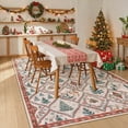 thumbnail image 3 of Moynesa 5'x7' Christmas Area Rug for Living Room, Beige Rug Xmas Tree Modern Rug Kitchen Rug Washable Rug Non Slip Moroccan Carpet Holiday Decor Geometric Soft Accent Rug for Bedroom Dining Room, 3 of 11