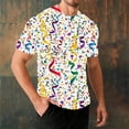 thumbnail image 1 of Ceisia Men's Mardi Gras Vertical Stripe T-shirt Short Sleeve Round Neck Casual Summer Festival Streetwear Tee Tops Purple S Gifts, 1 of 5
