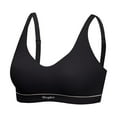 thumbnail image 2 of Zjloe7sa bras for women Comfort Bra Everyday Bra V Neck Soft Lightweight Womens Basic Bra Black, 2 of 6