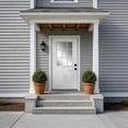 thumbnail image 2 of HUTWIFE Fiberglass Exterior Door with Brickmould, 36 x 80 Front Door with Vinyl Frame, Left Hand Inswing 9 Lite Glass - Primed Entry Door for Home's Front Entrance White Wooden Grain, 2 of 9