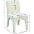 thumbnail image 3 of Meridian Furniture Gramercy Beige Linen Textured Fabric Dining Chair (Set of 2), 3 of 9