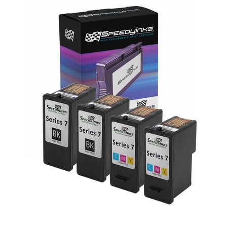 Speedy Remanfactured Cartridge Replacement for Dell Series 7  GR274 and GR277 High-Yield (2 Black  2 Color 2-Pack)