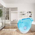 thumbnail image 4 of Percha para máquina de afeitar con ventosa, estante colgante transparente, estante de almacenamiento para baño, azul, 4 of 8