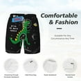 thumbnail image 5 of Balery Space Dino Cartoon Black Mens Swim Trunks Swim Shorts for Men Quick Dry Inseam Beach Shorts with Compression Liner Pocket-XX-Large, 5 of 9