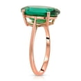 thumbnail image 3 of Galaxy Gold Stunning 4.50 Carats 14K Solid Rose Gold Brilliant Oval Cut Emerald Solitaire Ring with Genuine Vibrant Emerald Oval Shape Anniversary Engagement Promise Her Him Unisex (10.5), 3 of 3