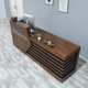 thumbnail image 2 of Checkout Reception Desk Computer Shop Counter Lectern Service Desk Office Coffee Beauty Scrivania Bianca Legno Wood Furniture My Lux Decor Round, 2 of 7