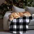 thumbnail image 5 of DecorX Buffalo Plaid Flannel Throw Blanket - Cozy, Soft & Stylish in Black/White/Gray - 50x60 Inches - Ideal for Christmas Farmhouse Decor, 5 of 16