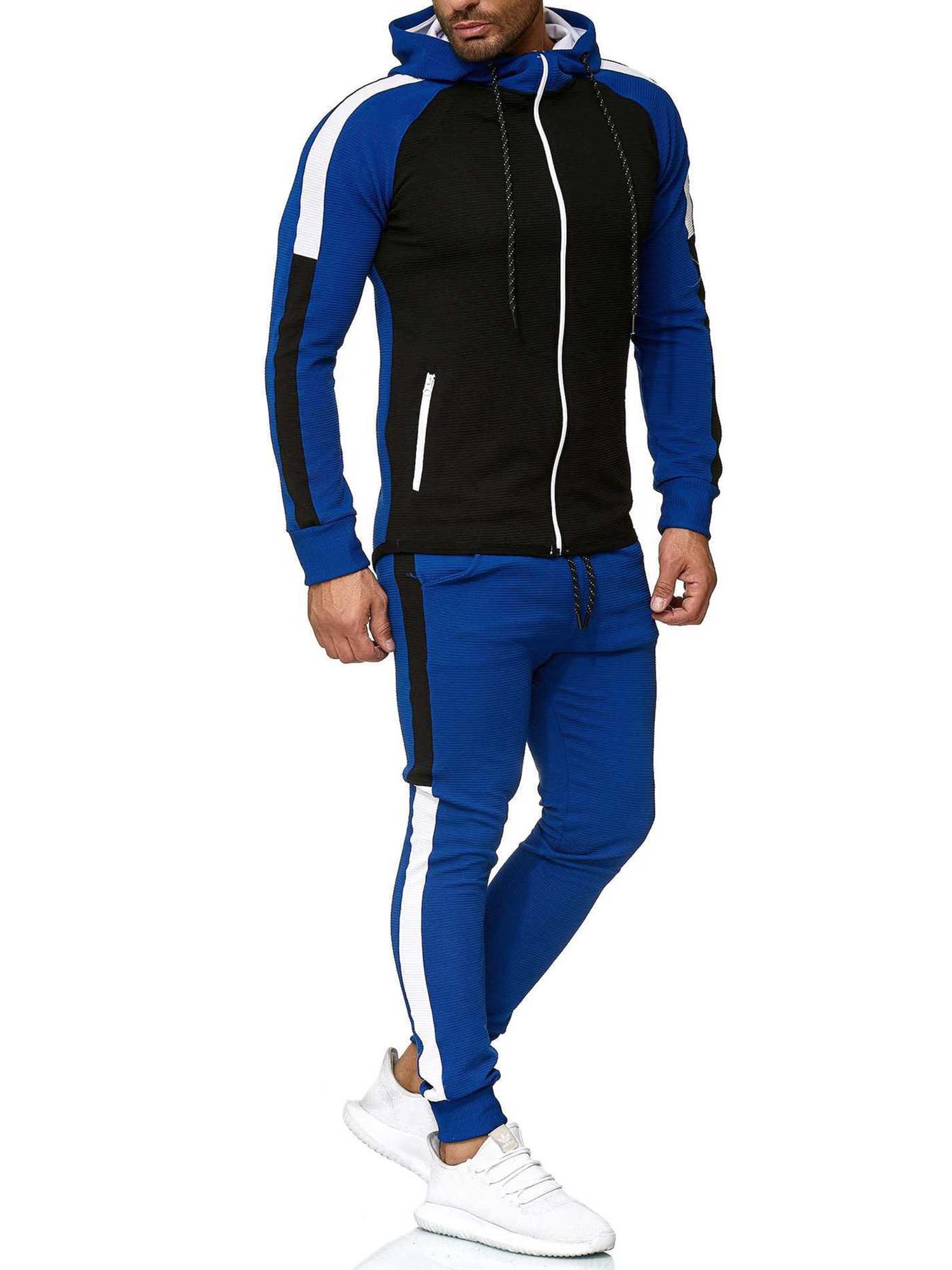 Coolred-Men Chic Soft Drawstring Stitching Mid Rise Solid Colored Tracksuit Bottoms 
