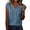 Blue #6, variant on Women's Tops Henley Waffle Knit Shirts Summer 2026 Cap Short Sleeve Basic Plus Size Tee V Neck Button Down Casual Loose Blouses with Pockets Red 2XL