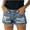 Blue, variant on Fashion Women Loose Shorts Women Casual Denim Shorts Frayed Tassel Ripped Jeans Multicolor Pants