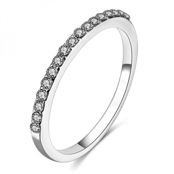 LINXIQIN Elegant Engagement Wedding For Her Gift for Wife Lightweight High Quality Cubic Zirconia AAA Zircon Ring Perfect Present Gift Box Included