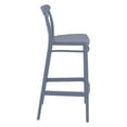 thumbnail image 4 of Luxury Commercial Living 41.75" Gray Solid X Accented Outdoor Patio Bar Stool, 4 of 6