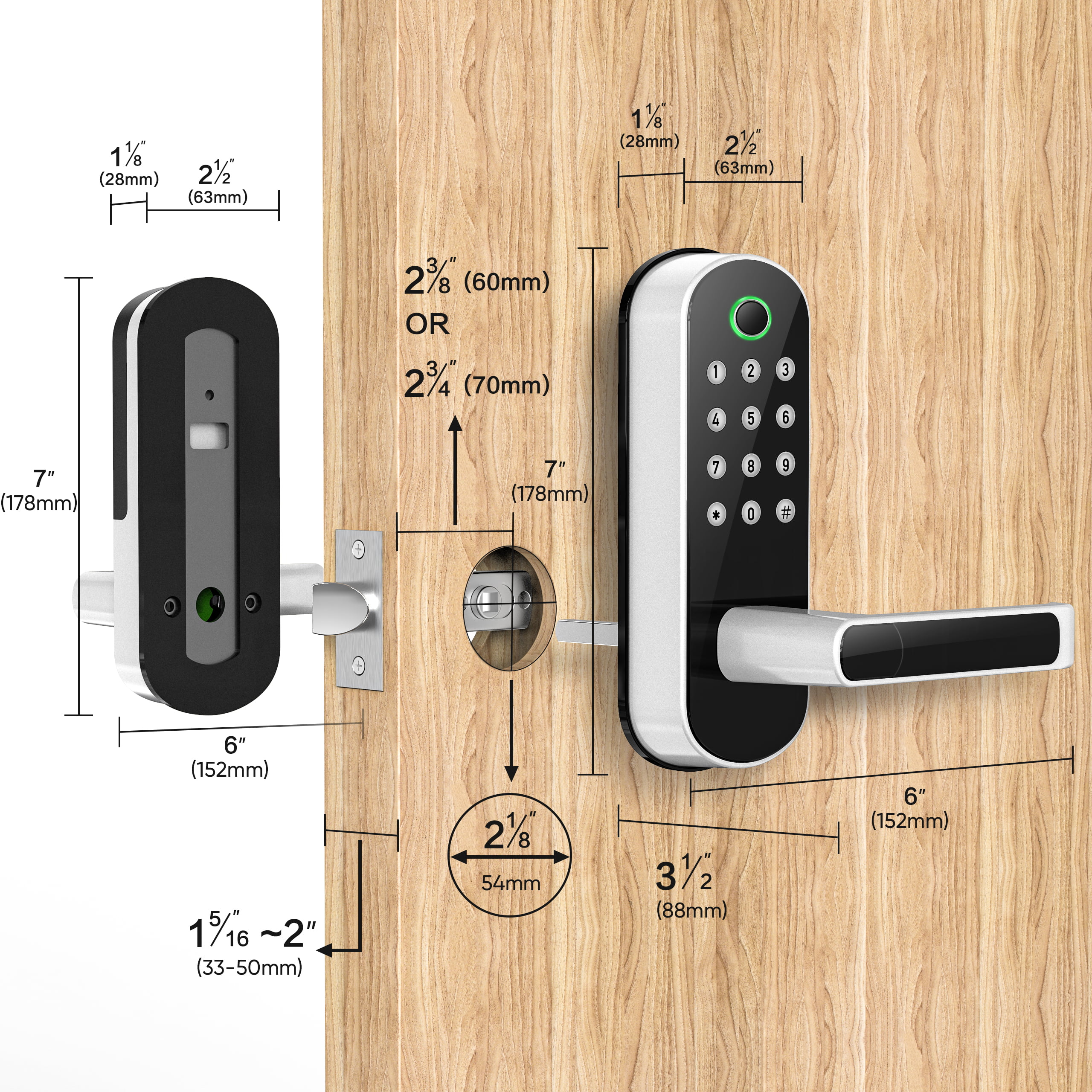 Sifely Door Lock with Keypad, Fingerprint Door Lock, WiFi Door 