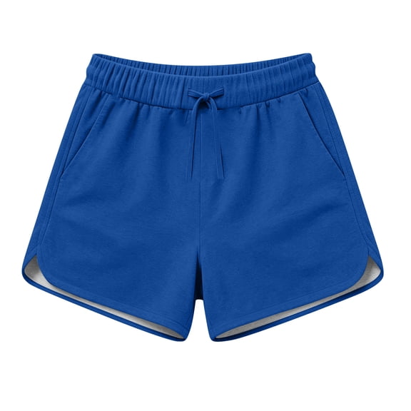 Sweat Shorts Women Yoga High Waisted Dolphin Shorts Summer Casual Drawstring SweatShorts with Pockets M