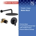 thumbnail image 4 of Rainlex One-Handle 1-Spray Matte Black Shower Faucet, 4 of 4