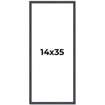 14x35 Rustic Brown Real Wood Picture Frame Width 0.75 inches | Interior Frame Depth 0.5 inches |