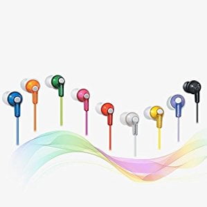 Panasonic ErgoFit Best in Class In-Ear Earbud Headphones RP-HJE120-R (Red) Dynamic Crystal Clear Sound, Ergonomic Comfort-Fit, iPhone, Android Compatible, Noise Isolating (Panasonic Tz25 Best Price)