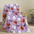 thumbnail image 2 of Cowboy Halloween Blanket Gifts Flannel Lightweight Soft Cozy Halloween Cowboy Cactus Ghosts Blankets Throws Bedding Couch Sofa Bedroom Travel Girls Boys 60"x80" for Adult, 2 of 9