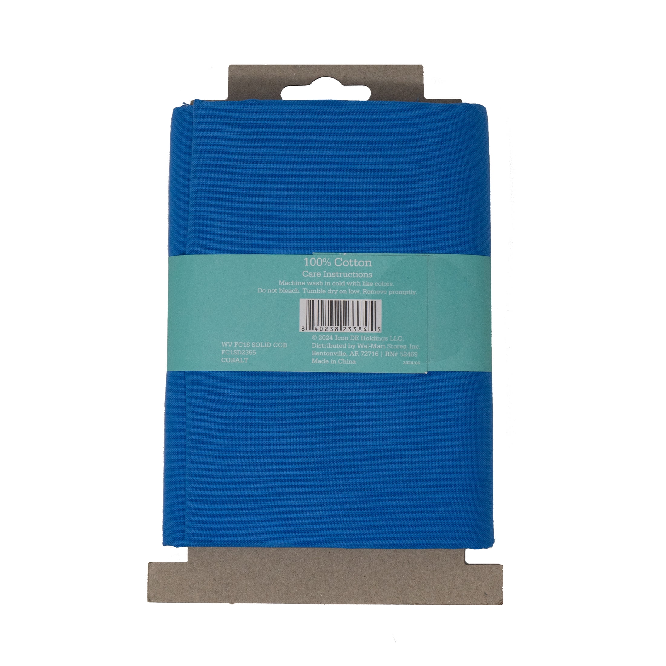 Waverly Inspirations 1 Yard Cut 100% Cotton Solids Fabric, Cobalt, 44" Wide for Quilting & Sewing