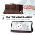 thumbnail image 3 of Decase Compatible With Google Pixel 7 Case Magnetic Wallet Flip Cover with Card Holder Kickstand Design Crossbody Strap Embossed PU Leather Folio Cover for Google Pixel 7, Brown, 3 of 10