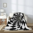 thumbnail image 2 of Sigee 3D Vortex Illusion for Flannel Blanket - Ultra-Soft, Warm and Cozy, Perfect for Couch, Bed, or Travel-60"x50", 2 of 6