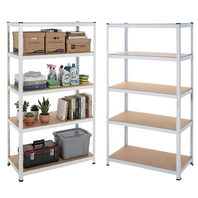 Set de 2 Estantes Metálicos Organizador Anaquel Mueble 5 Niveles