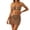 Coffee, variant on Bikini Sets for Women 3 Piece Strapless Bandeau Bikini Top Swim Bottom Sarong Wraps Swim Skirt Bathing Suits Swimwear