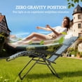 thumbnail image 4 of Outsunny Zero Gravity Chair Set of 2 with Cup Holder, Headrest, Light Grey, 4 of 10