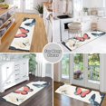 thumbnail image 6 of Yayeee Runner Rug for Bedroom 2'x6' Machine Washable Hallway Non Slip Mat, Beige Butterflies, 6 of 8