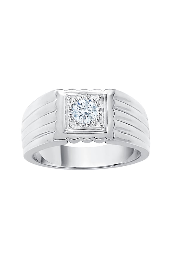Diamond Men's Ring in 14K Gold (3/8 cttw) (I-Color, SI3-I1 Clarity)