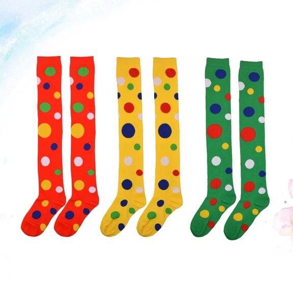 GOOHOCHY 3 Pair Thigh Stockings Party Dress up Socks Women's 53*6CM
