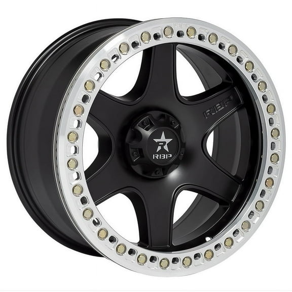 RBP (Rolling Big Power) 17x9 Black With Natural Bead Lock Ring Wheel - Not Applicable Bolt Pattern