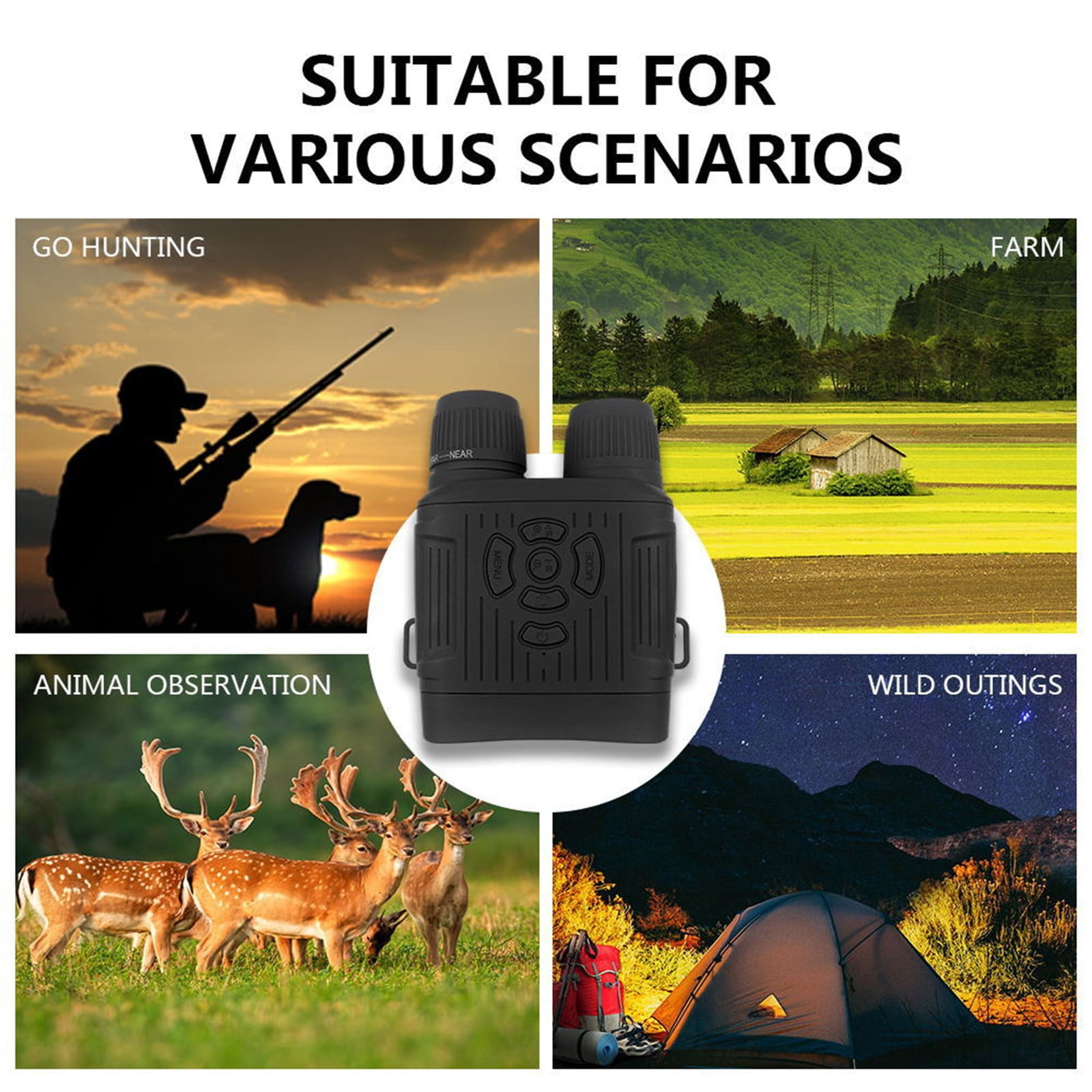 2.7K Night Vision Goggles Night Vision Binoculars For Adults - Digital Binoculars Can Save Photo And Video