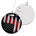 thumbnail image 1 of KuzmarK Luggage Travel Round Bag Tag -  American Flag, 1 of 1
