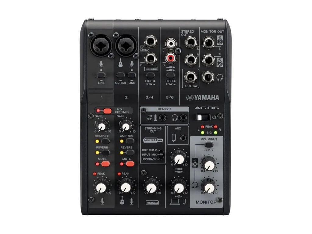 Yamaha AG06MK2BK 6 Ch Mixer And Usb Interface