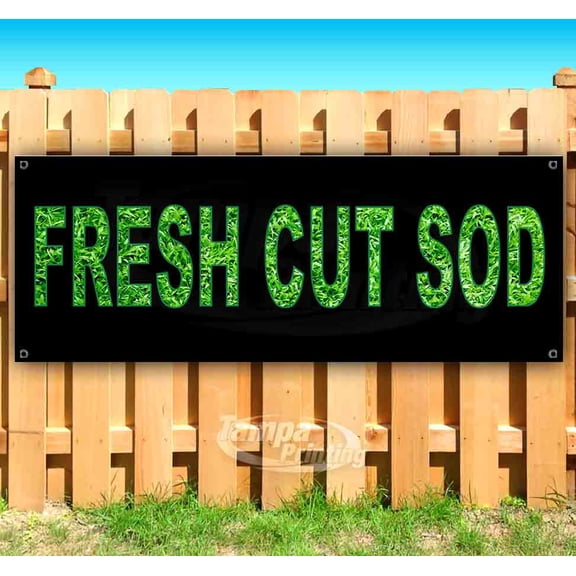 Fresh Cut Sod 13 oz Vinyl Banner With Metal Grommets