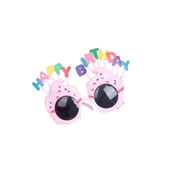 Jumpingount Gafas de fiesta, gafas de cumpleaños, accesorio de vestir, gafas decorativas, decoración de ropa para niños, regalo, gafas de sol portátiles Cadenas y cordones para anteojos Rosado Jumpingount AP012698-03