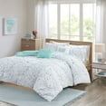 thumbnail image 2 of Intelligent Design 4-Piece Fabric Printed and Pintucked Comforter Set in Blue, 2 of 12