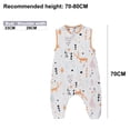 thumbnail image 2 of Laklulu Saco de dormir sin mangas para bebé, saco de dormir fino para niños en verano, naranja, 70-80 cm, 2 of 5