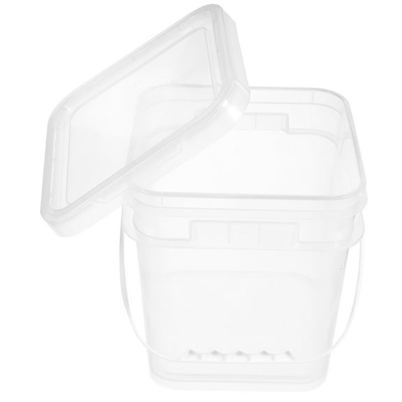 RENACLIPY Clear Storage Bucket for Organizing, Transporting, and Storing Paints, Art Supplies, and Craft Materials