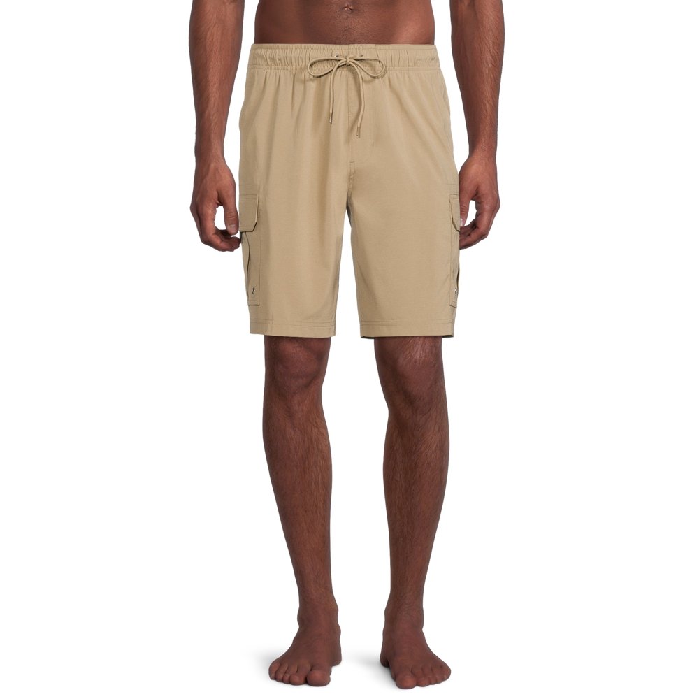 Men's and Big Men's 9" Cargo Swim Short, up to Size 5XL