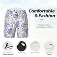 thumbnail image 5 of Haiem Lavender Flowers Mens Swim Trunks with Compression Liner 2 in 1 Swimming Shorts Stretch Swimwear Quick Dry,Board Shorts-Large, 5 of 9