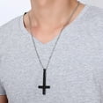 thumbnail image 4 of Stainless Steel Upside Down Cross Necklace for Mens,Inverted Pendant, 4 of 4