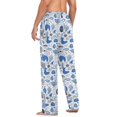 thumbnail image 6 of Abstract Blue Shapes Doodles Men's Pajama Pants with Pocket Lounge Pants Pajama Sleep Pant Pj Comfortable, 6 of 7