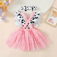 thumbnail image 3 of WOYY Baby Girl Leopard Cow Ruffle Romper Tutu Dress + Headband Outfits, Sizes 0-24M, 3 of 8