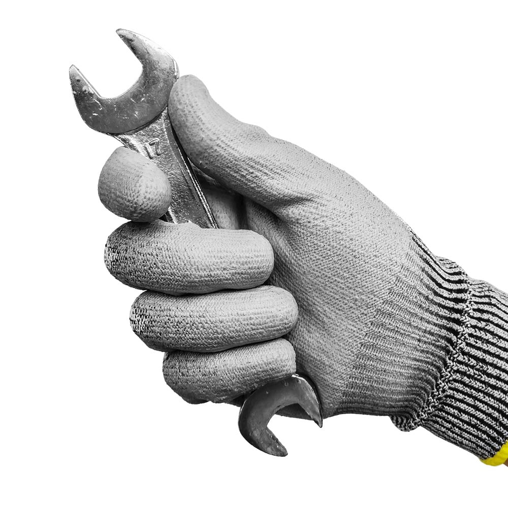10 Pairs QEAR Lightweight Blade Cut Resistance Level 3 Work Safety Gloves, Thin and Breathable PU Palm Coated, Size XL