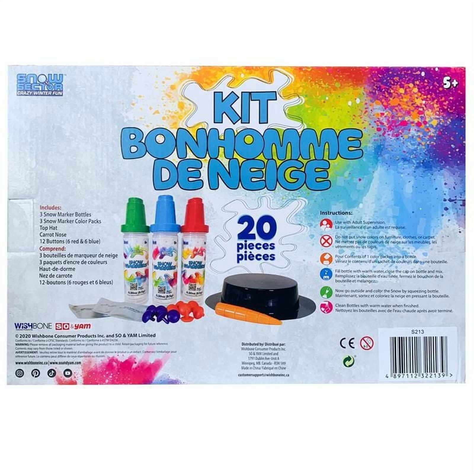 Make A Better Snow Man kit includes all snow man parts and 3 different color snow markers